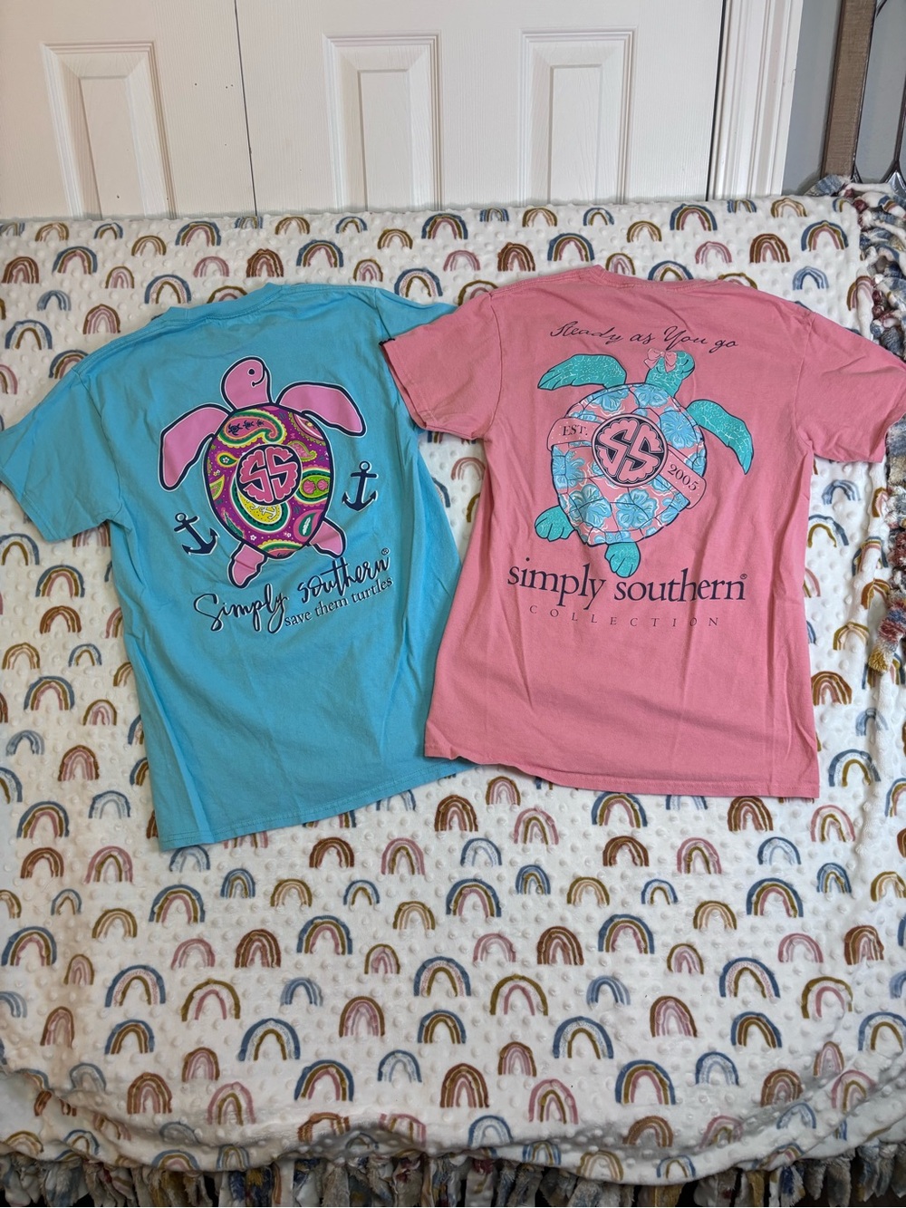Simply Southern Kids' Turtle Tees - Pink & Blue